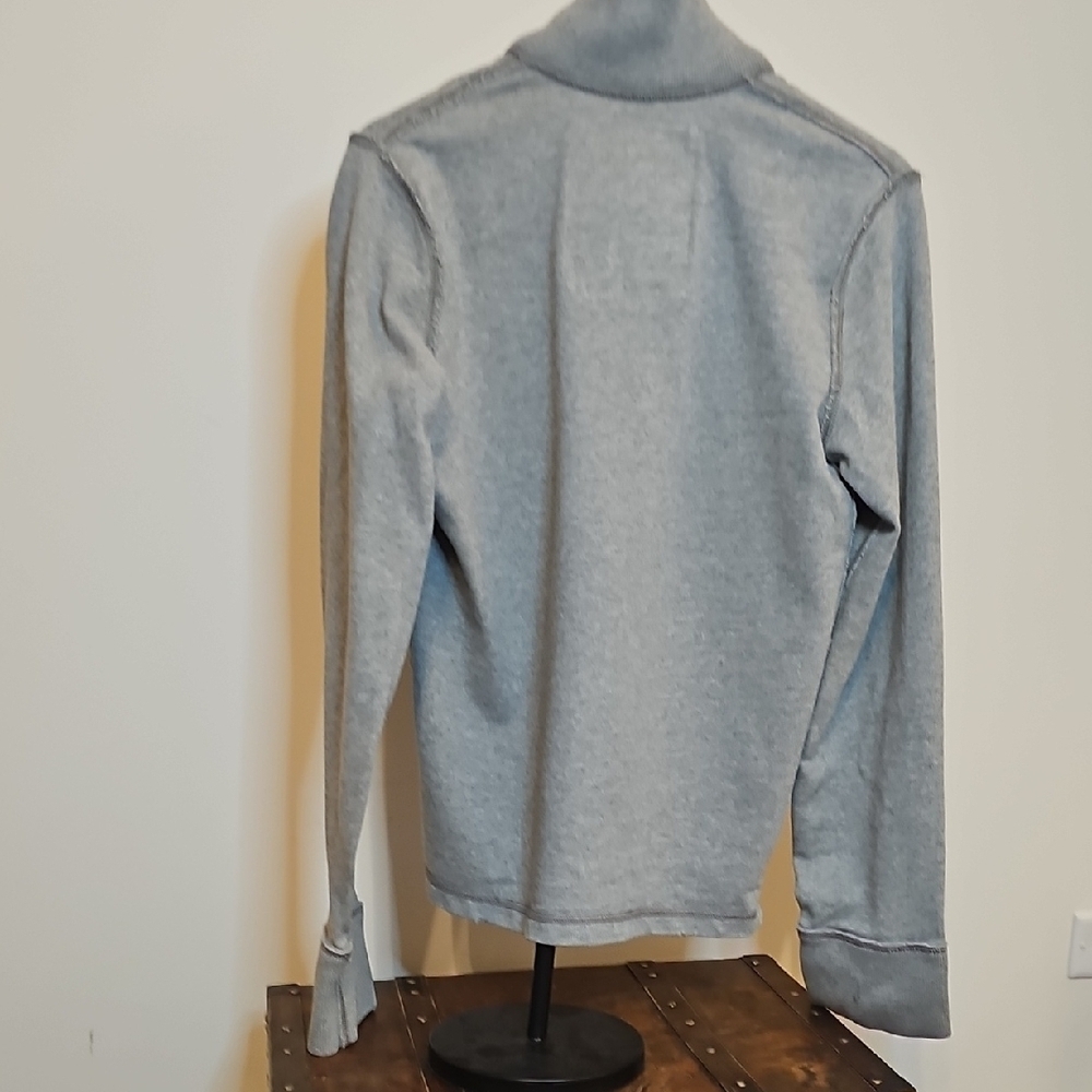 Vintage Abercrombie & Fitch Gray Button Pullover Sweater Size Small - Picture 3 of 15